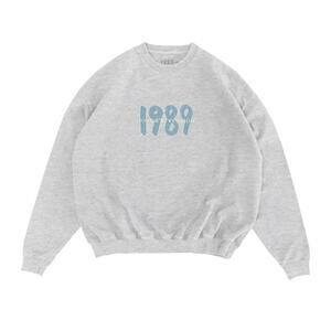 (M) Taylor Swift 1989 Spotify Fans First Heather Gray TV Grey‎ Crewneck
